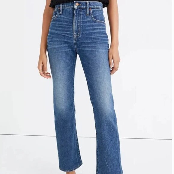 Madewell Medium Blue Wash Slim Demi Boot Jeans - Picture 4 of 9